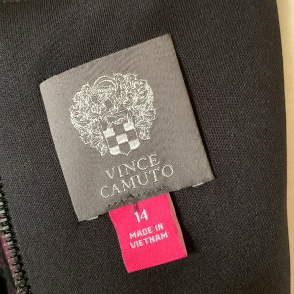 Vince Camuto Purple and Black Textured Cocktail Dress - size 14 - Picture 6 of 7